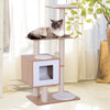 PawHut 47" Premium Wood Cat Tree Kitty Scratching Post Kitten House