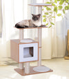 PawHut 47" Premium Wood Cat Tree Kitty Scratching Post Kitten House