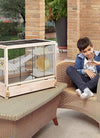 Hamster habitat cage hamster villa sturdy wooden structure black(US